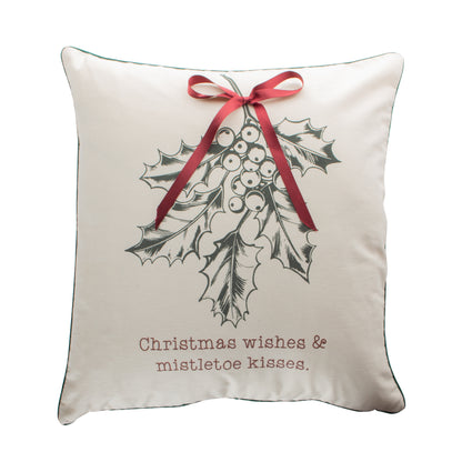 Funda decorativa para cojín navideña Muérdago