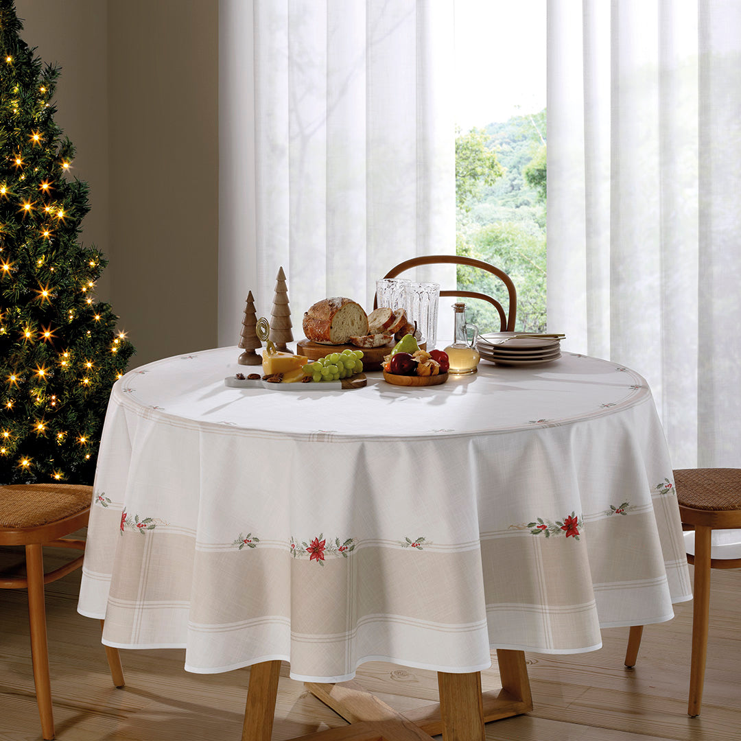 Mantel decorativo navideño Matisse Poinsetias