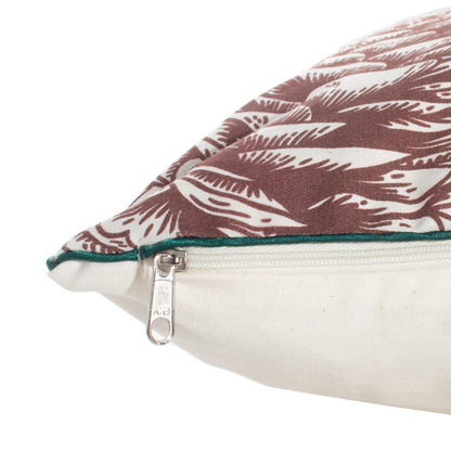 Funda decorativa para cojín navideña Hojas de Pino