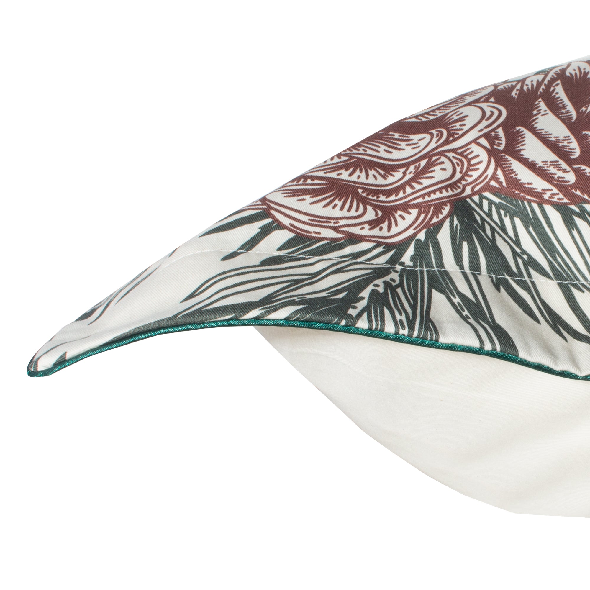 Juego x2 fundas para almohada navideñas piñas de pino