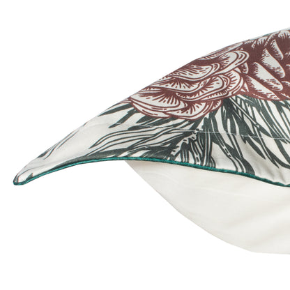 Juego x2 fundas para almohada navideñas piñas de pino