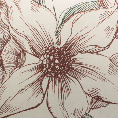 Funda decorativa para cojín navideña Poinsetias