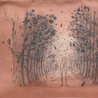 Portaútiles Ilustrado Bosque Rojo By Leen