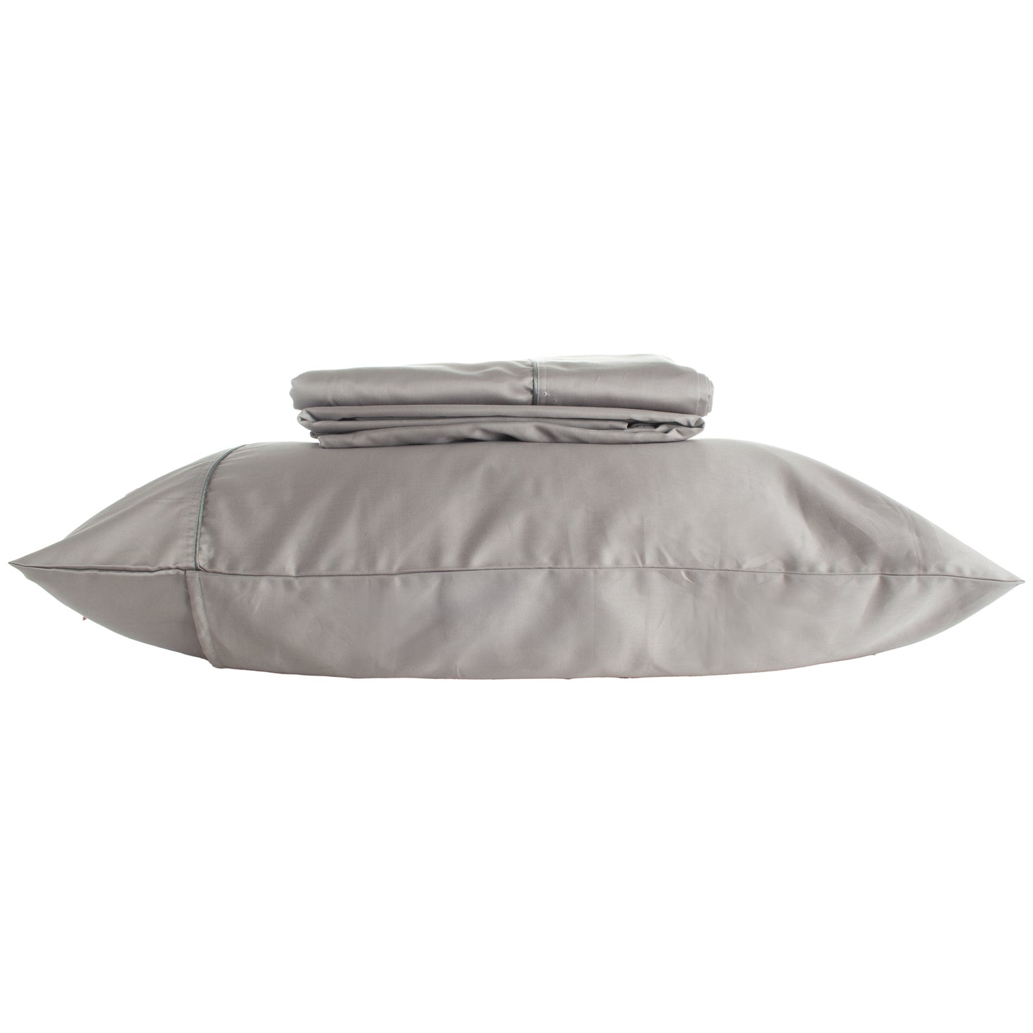 Juego de sábanas 100% algodón 300 hilos color Gris Oscuro