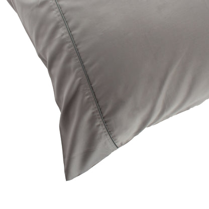 Juego de sábanas 100% algodón 300 hilos color Gris Oscuro