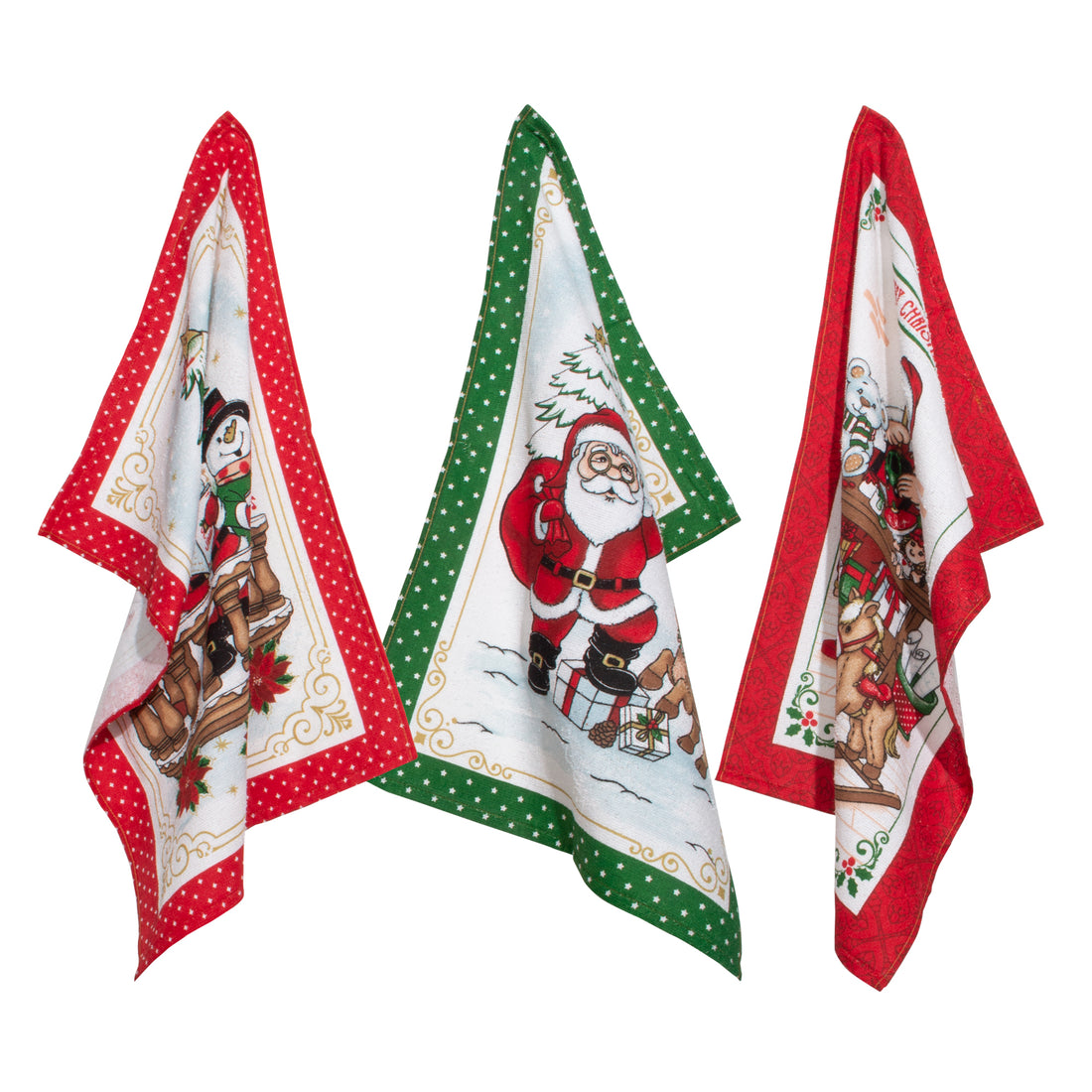 Juego x3 secadores navideños Papá Noél