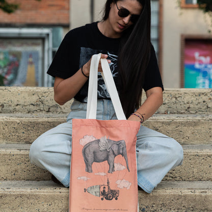 Tote Bag Ilustrada Elefante By Leen