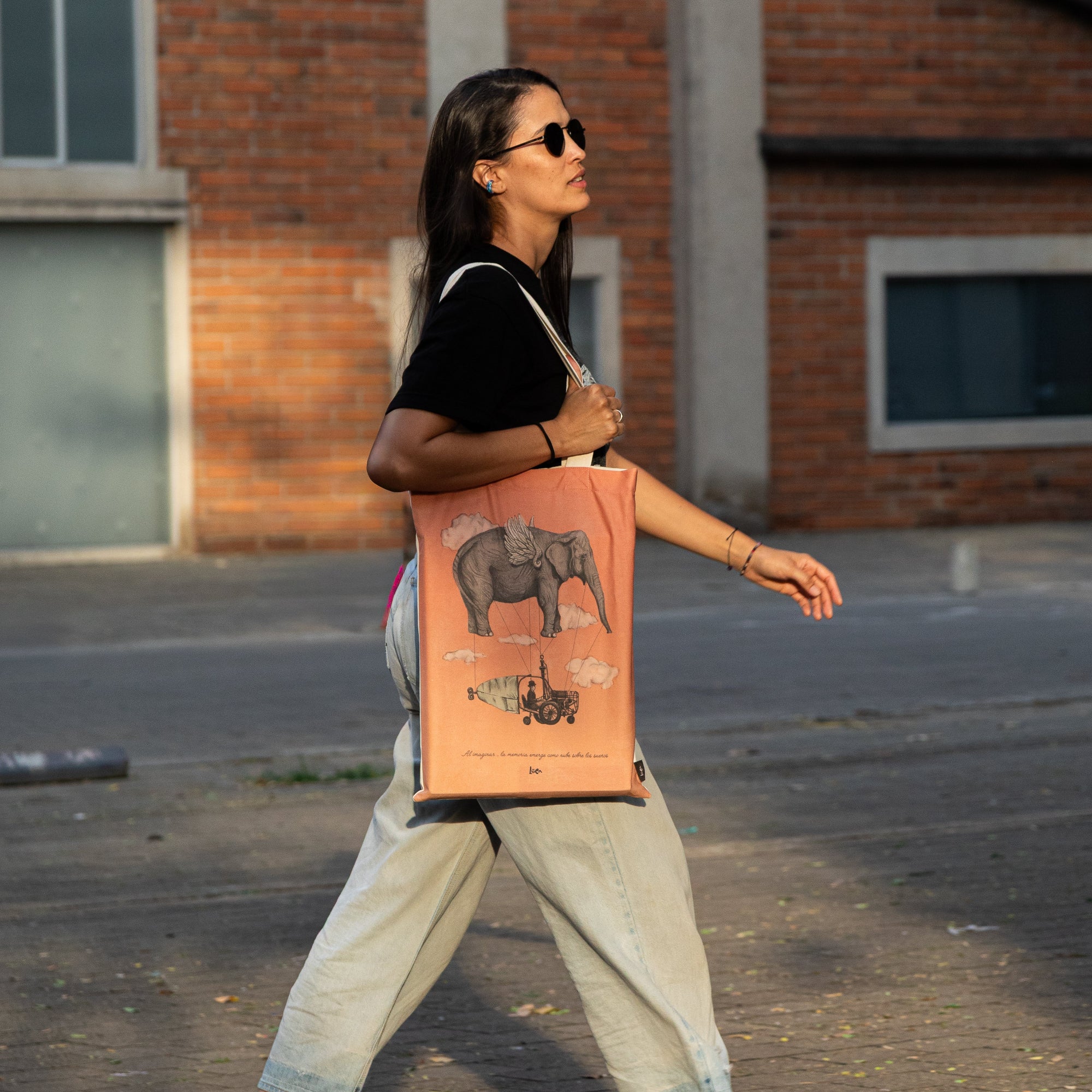 Tote Bag Ilustrada Elefante By Leen