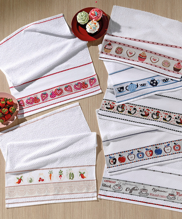 Paño de cocina Jacquard Vida II 100% algodón Fresas
