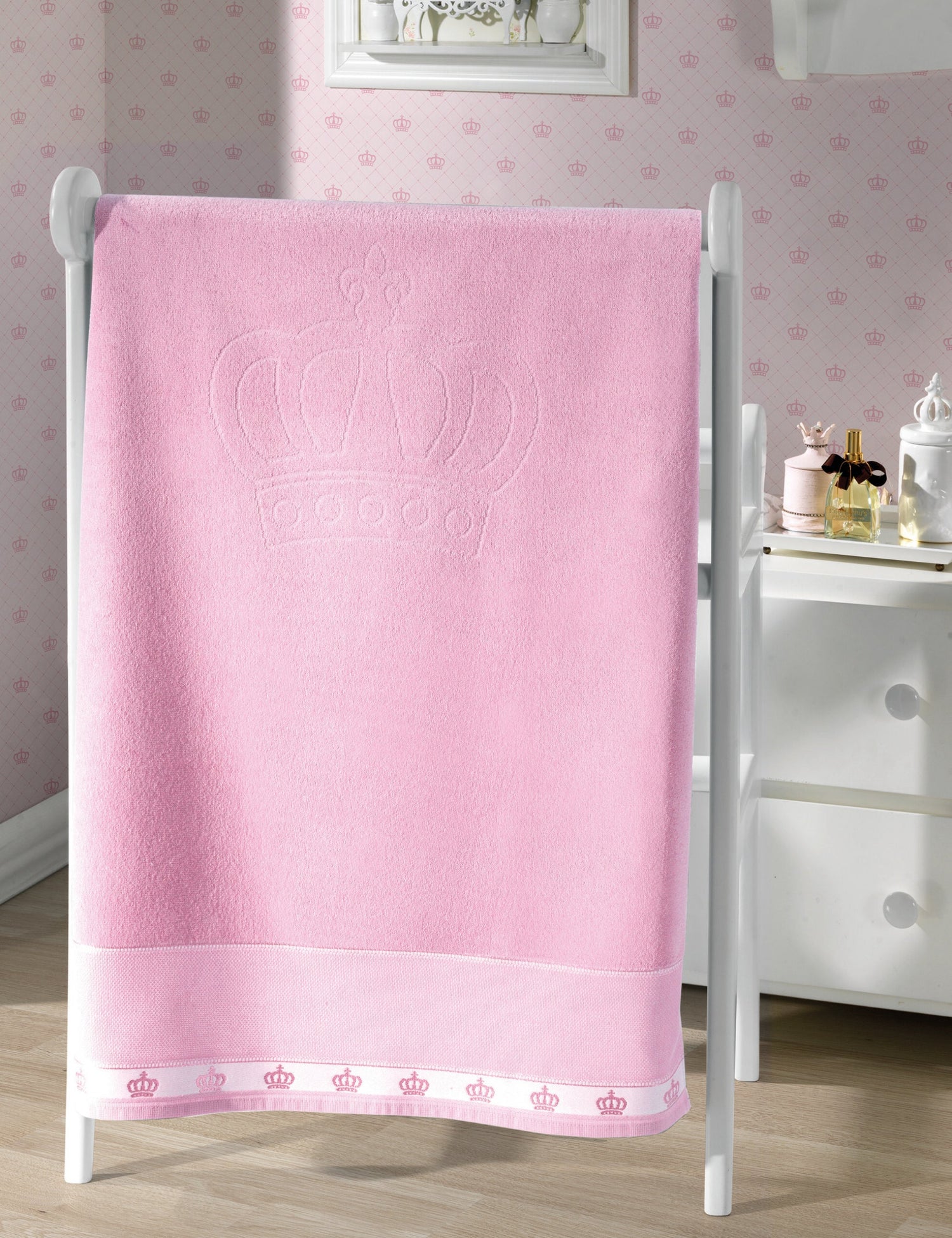 Toalla de bebé para bordar Baby Classic 100% algodón Rosa
