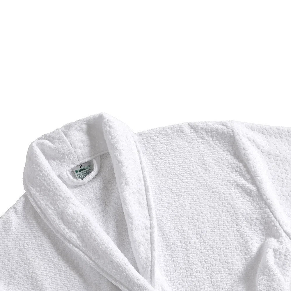 Bata de baño Perola 100% algodón. Ultra suave. Color Blanco.