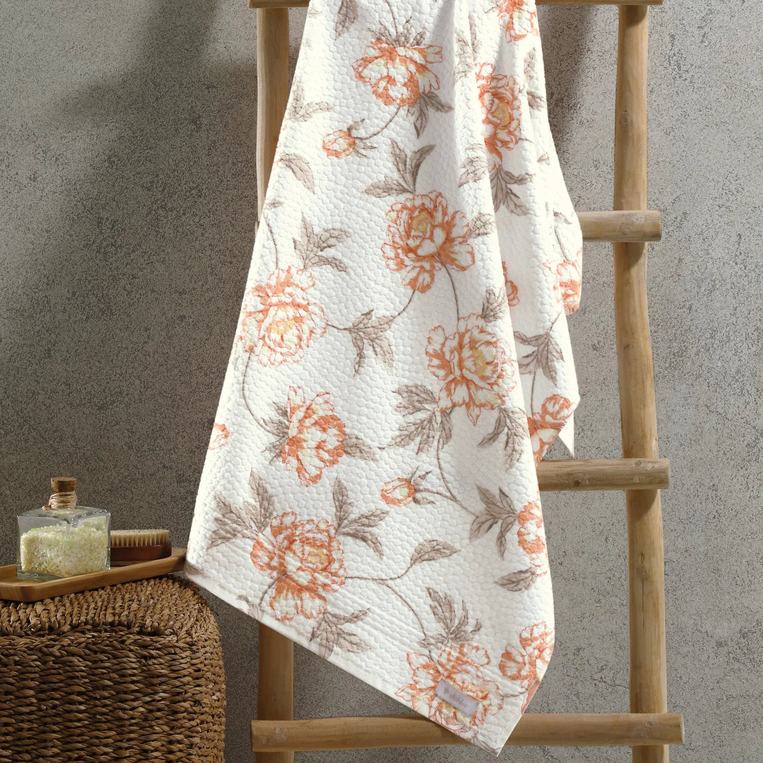 Toalla de baño Clarice 100% algodón 400 gr/m2 Salmón