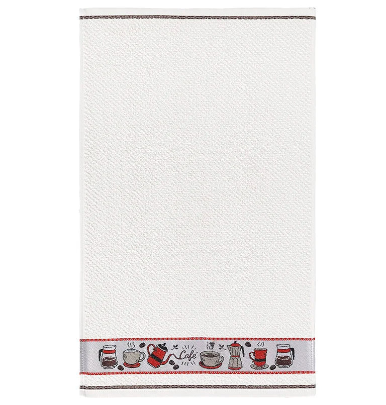 Paño de cocina Jacquard Vida II 100% algodón Cafetera