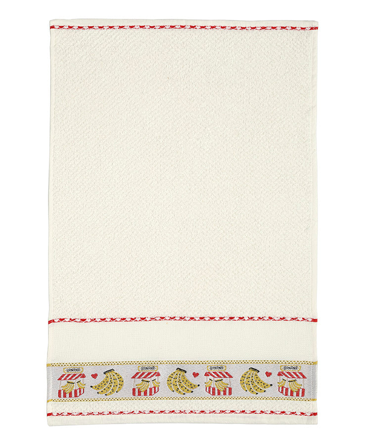 Paño de cocina para bordar Picnic Bananos