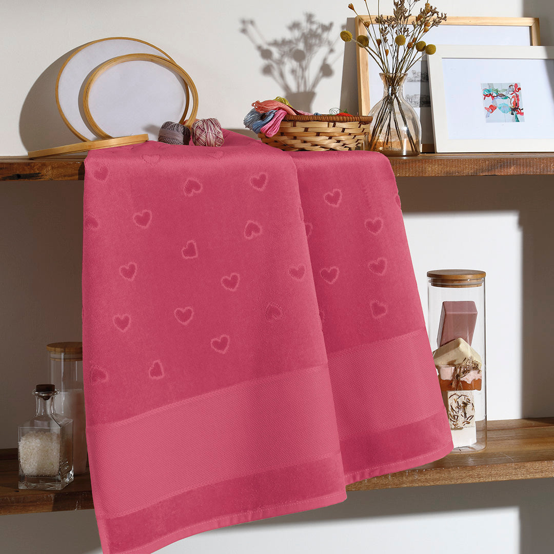 Toalla para bordar Verona 100% algodón 400 gr Rosa