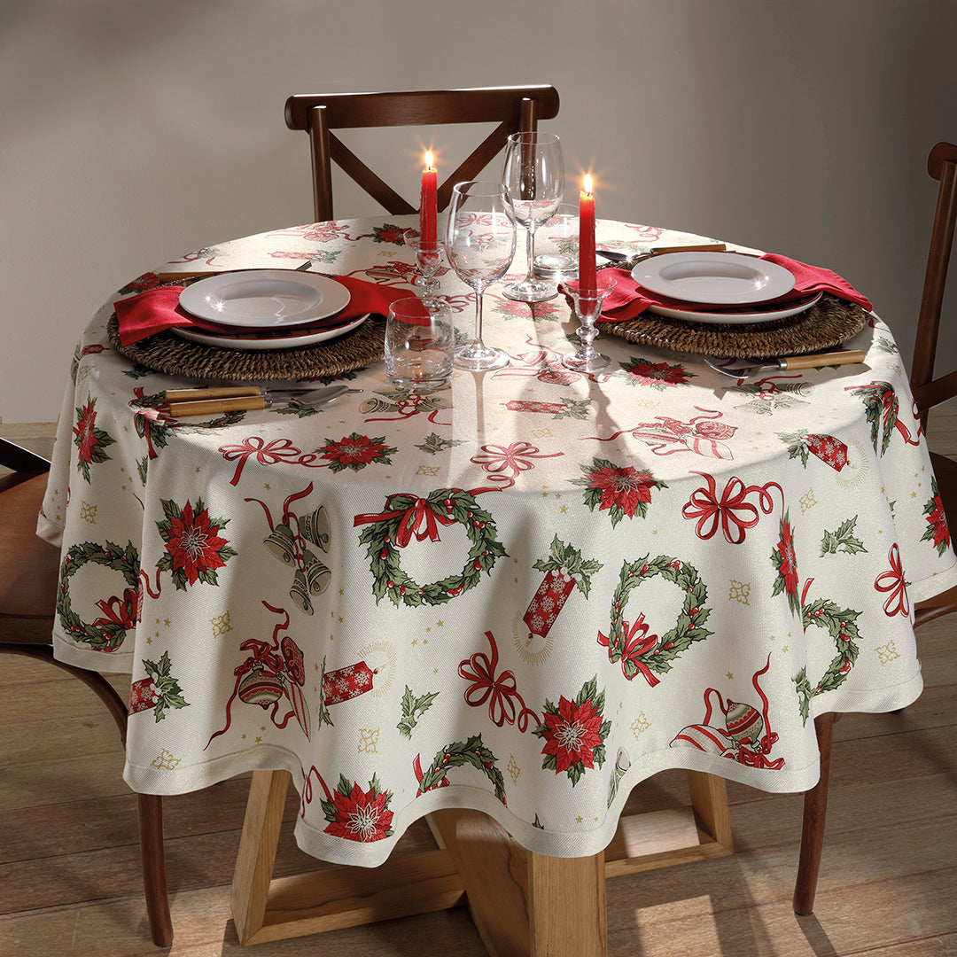 Mantel decorativo navideño Celebra Coronas