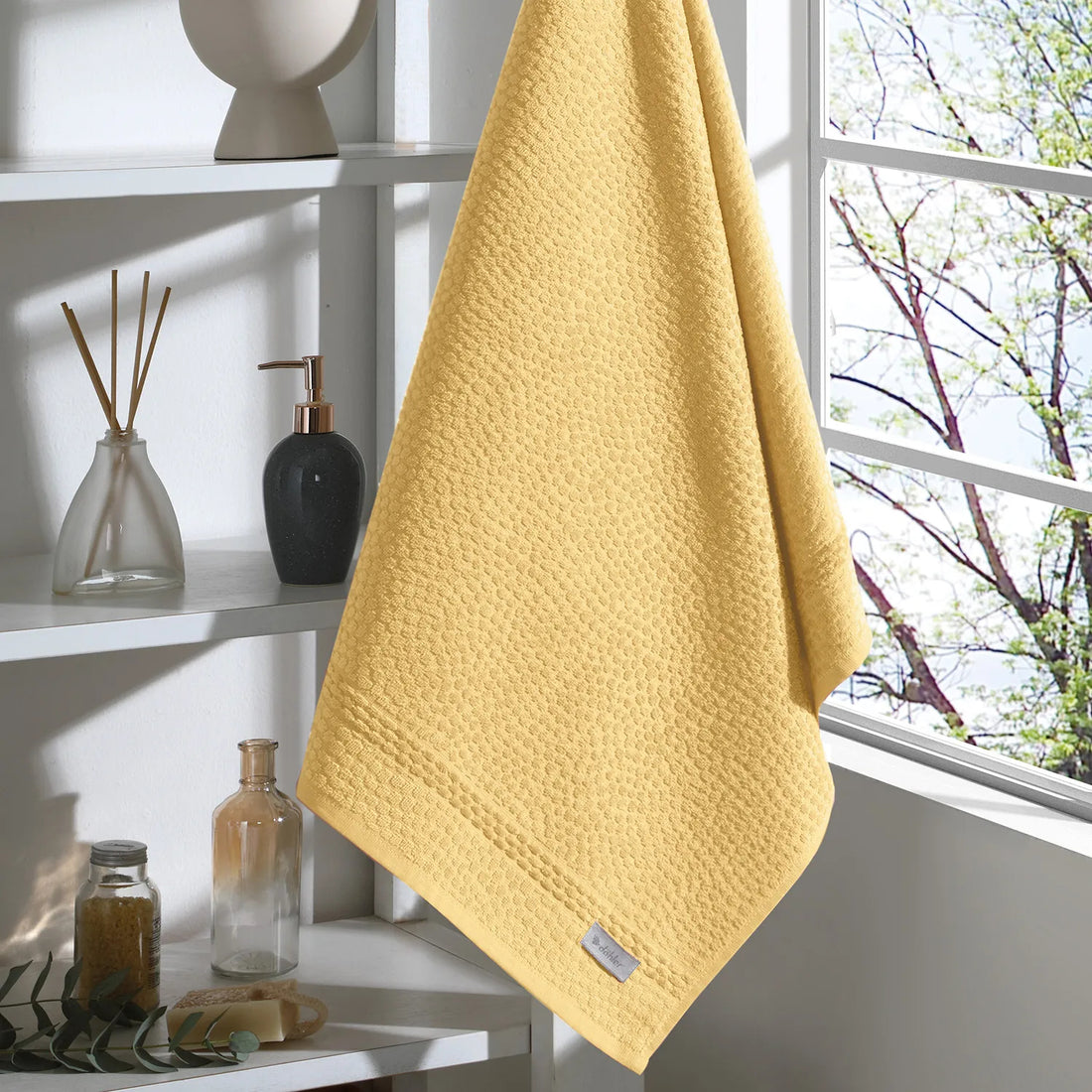 Toalla de baño Perola 100% algodón 400 gr/m2 Mostaza