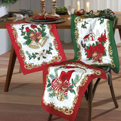 Juego x3 secadores navideños Campanas y Velas