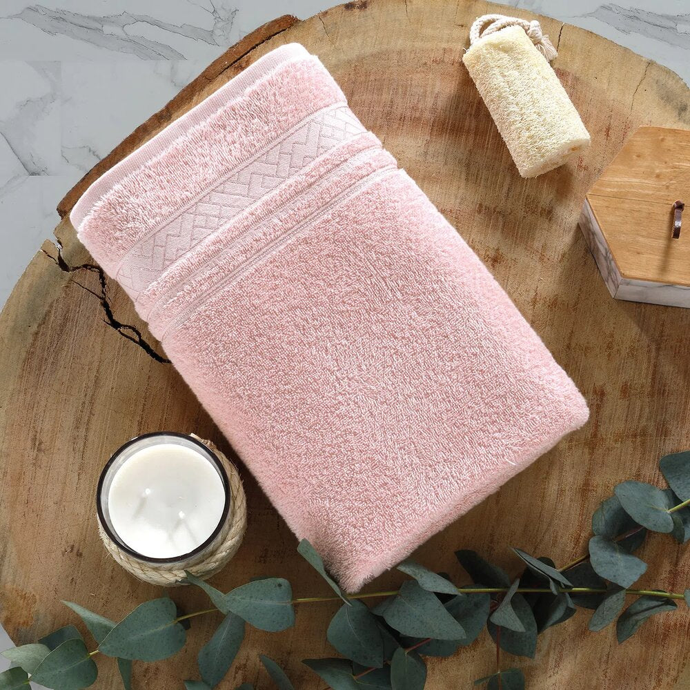 Toalla de baño Viena de algodón de 400 gr/m2 color rosa